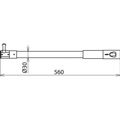 Końcówka robocza drążka łączeniowego 36 kV 50 Hz, dł. 560 mm (766164)
