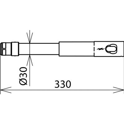 Końcówka robocza 30 mm, 36 kV 50 Hz, dł. 330 mm (766364)