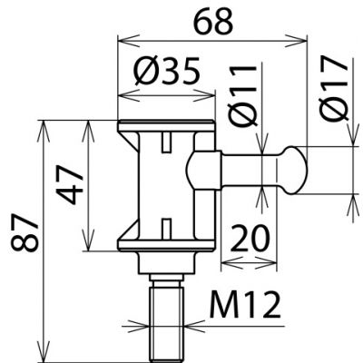 Adapter do drążków izolacyjnych IS SK, z gwintem M12 (765005)