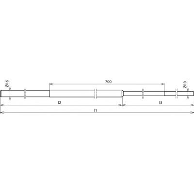 Pręt uziemiający fi 16/10 mm dł. 1500 mm, St/tZn (480018)