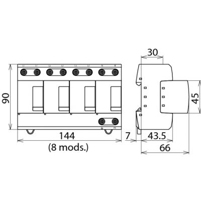 DEHNventil M TNS 255, 4-biegunowy (tzw. B+C) (951400)