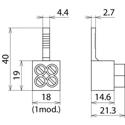 Złączka równoległa 2x16 mm2 (900589)