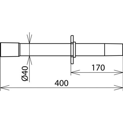 Rura z uchwytem fi 40 / dł. 380 mm (785520)