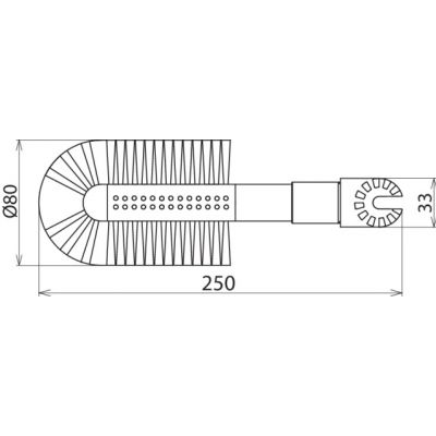 Szczotka prętowa fi 80 / dł. 250 mm (785159)