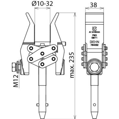 Zacisk fazowy na fi 10-32 mm (784032)