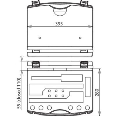 Kufer z tworzywa sztucznego, pusty, dla uziemiacza 745 107 (745106)
