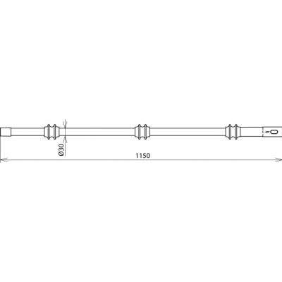 Część izolacyjna drążka z gwintem M12 i złączem wtykowym, fi 30 mm, dł. 1150 mm (766115)