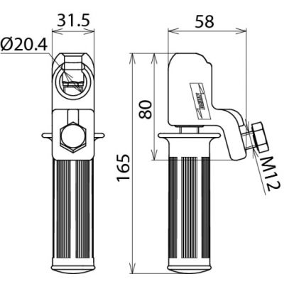 Zacisk kołpakowy K2, 25-120 mm2, fi 20 mm (772313)