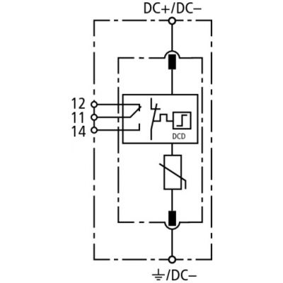 Ogranicznik przepięć typu 2, DEHNguard SE DC, 1-bieg. Uc 60 V DC (972115)