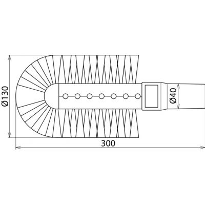 Szczotka prętowa fi 120 / dł. 250 mm (785170)