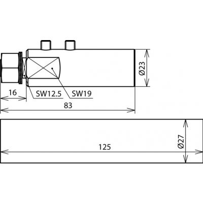 Zestaw montażowy do H VI long 20 mm czarny, 1 głowica do płytki łączącej, 2 opaski (819197)