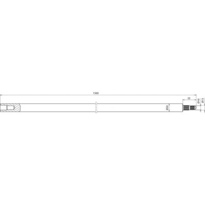 Uziom pogrążany DEHN typ AZ, fi 20 mm, 1500 mm, stal nierdzewna NIRO (620902)