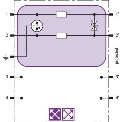 Moduł do ogranicznika przepięć BLITZDUCTOR XT, ochrona 1 linii tel. analogowej, łączy ADSL np. Neost (920247)