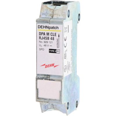Ogranicznik przepięć DEHNpatch CLE, adapter gniazdo RJ45/gniazdo RJ45, do sieci LAN 1Gb, ATM, FDDI,  (929121)
