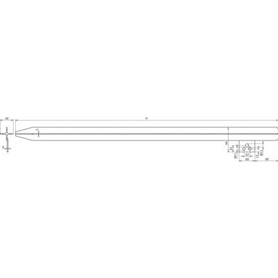 Uziom profilowany z marką, wg DIN S48852, dł. 1000 mm, St/tZn (635100)