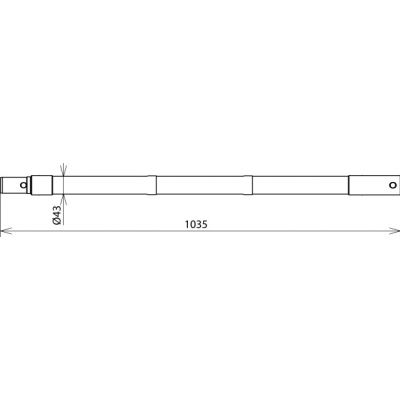 Przedłużenie drążka, czerwony/biały, fi 43 mm, dł. 1035 mm (769518)