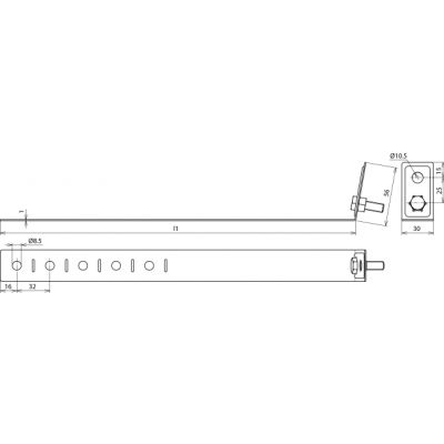Obejma RV do rur spustowych 60-100 mm, Al (423011)