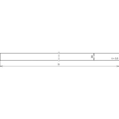 Płaskownik 30x3,5 mm ze stali nierdzewnej NIRO (V4A) dł. 1000 mm (860210)