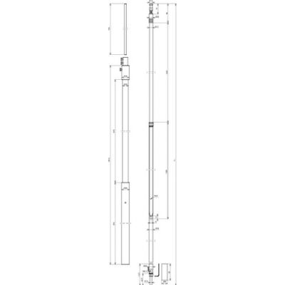 Przewód DEHNcon-H HVI light I, dł. 6 m z rurą wsporczą i iglicą, GFK/Al/V2A (819255)