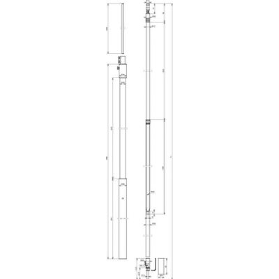 Przewód DEHNcon-H HVI light I, dł. 6 m z rurą wsporczą i iglicą, GFK/Al/V2A (819256)