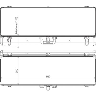Kufer z tworzywa sztucznego na wskaźnik napięcia, pusty, 920 x 280 x 120 mm (766994)