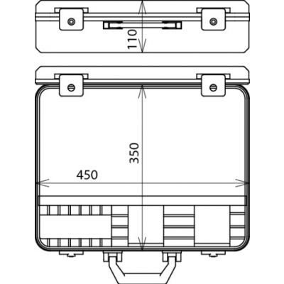 Kufer z tworzywa sztucznego, pusty, dla kompletu uziemiaczy typ VI (745902)