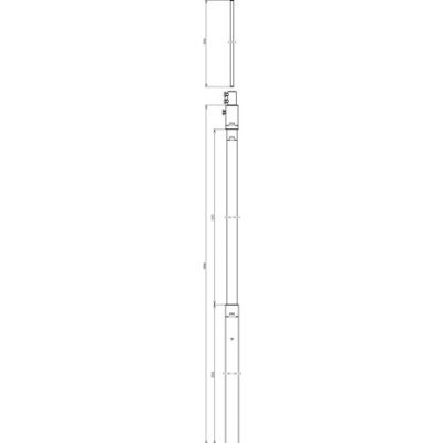 Rura wsporcza fi 30 mm dł. 1990 mm, GFK/stal nierdzewna NIRO, z iglicą fi 10 mm o dł. 1000 mm (105273)