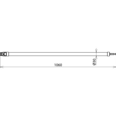 Przedłużenie uchwytu do drążka 36 kV, dł. 1060 mm, 12 mm, złącze 6-kątne (763711)
