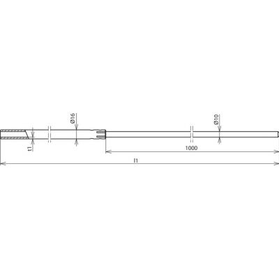 Iglica odgromowa rurowa fi 16/10 mm dł. 1500 mm, Cu (103417)