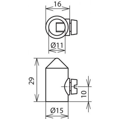 Grot do drutu fi 7-10 mm, dł. 29 mm, ZG (110000)