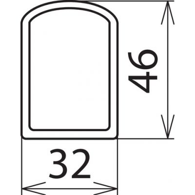 Bariera (profil 32x46 mm o dł. do 6m) do ograniczania dostępu, do użytku z pomieszczeniach i na zewn (700099)