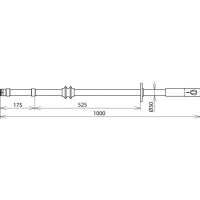 Drążek izolacyjny 36 kV, dł. 1000 mm, złącze 6-kątne (766111)