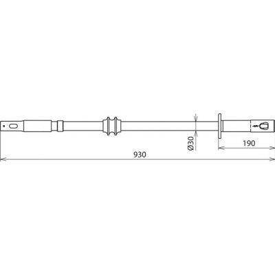 Drążek izolacyjny 36 kV, fi 30 mm, dł. 930 mm, ze złączem (766362)