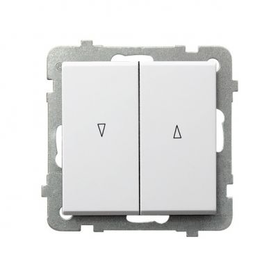SONATA Przycisk żaluzjowy zwierny biały mat ŁP-7R/m/75 OSPEL (ŁP-7R/m/75)