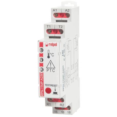 RELPOL Przekaźnik nadzorczy, nadzór temeratury silnika, 230 V AC  RPN-1TMP-A230 864370 (864370)