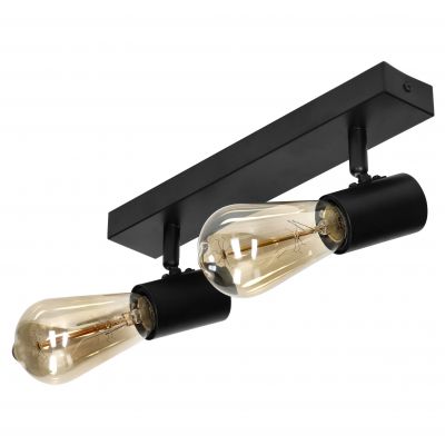 RIO SP 2, oprawa ścienno-sufitowa, E27 max. 2x60W, IP20, czarna (AD-OP-6430BE27)