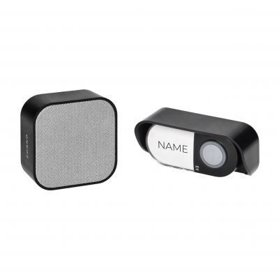 ATEL DC, dzwonek bezprzewodowy bateryjny, learning system, 38 dźwięków, 150m, czarny (OR-DB-KA-171/B)