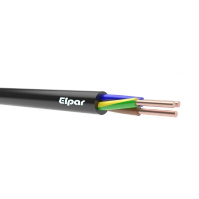 Kabel elektroenergetyczny N2XH-J 3x1,5mm2 RE czarny 0,6/1kV bezhalogenowy B2ca /bębnowy/ ELPAR (5901854434797)