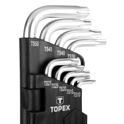 Klucze pięciokątne TS10-50 zestaw 9szt, TOPEX 35D951 GTX (35D951)