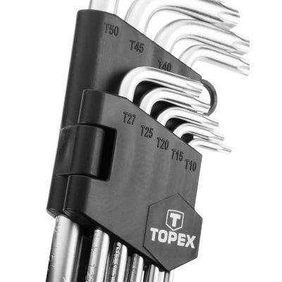 Klucze Torx T10-T50, zestaw 9 szt, TOPEX 35D961 GTX (35D961)