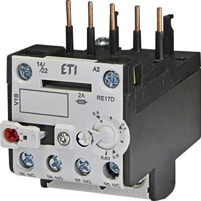Przekaźnik termiczny RE17D-0,63 0,4-0,63A 004641401 ETI (004641401)