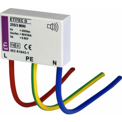 Moduł ogranicznika przepięć T3 (D) ETITEC D 255/3 MINI 002441632 ETI (002441632)