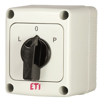 Przełącznik rewersyjny L-0-P w obudowie CS 16 11 U L0PPN 004773207 ETI (004773207)