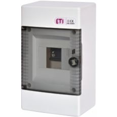 Rozdzielnica natynkowa 1x4 drzwi transparentne ECT4PT 001100140 ETI (001100140)
