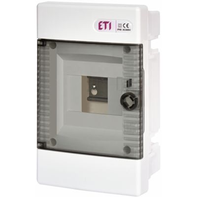 Rozdzielnica podtynkowa 1x4 drzwi transparentne ECM4PT 001100142 ETI (001100142)