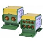 Blok rozdzielczy 160A (2x4-50mm2/3x2,5-25mm2+4x2,5-16mm2) żółto-zielony EDBM-1/PE 001102411 ETI (001102411)