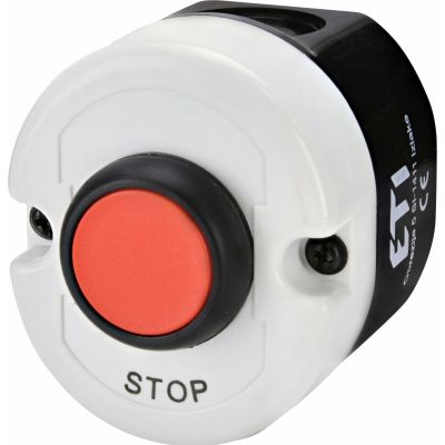 Kaseta szaro-czarna, STOP, 1NC, przycisk czerwony ESE1-V2 004771440 ETI (004771440)
