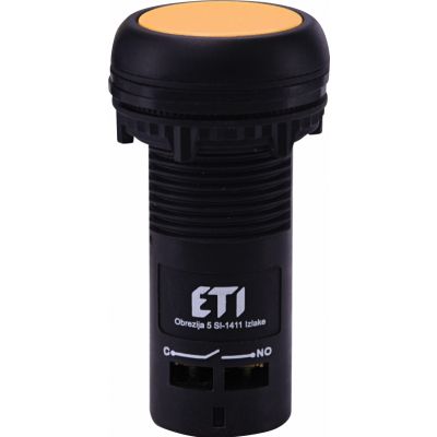 Przycisk kompaktowy z guzikiem krytym, 1NO, żółty ECF-10-Y 004771452 ETI (004771452)