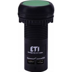 Przycisk kompaktowy z guzikiem krytym, 1NO+1NC, zielony ECF-11-G 004771471 ETI (004771471)