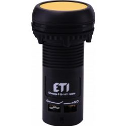 Przycisk kompaktowy z guzikiem krytym, 1NO+1NC, żółty ECF-11-Y 004771472 ETI (004771472)